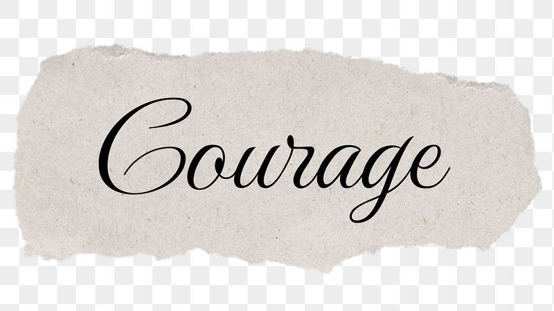 Courage word, torn paper, beige | Free PNG - rawpixel