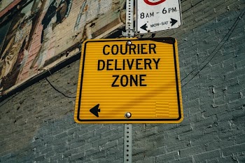 Courier Delivery Zone Sign