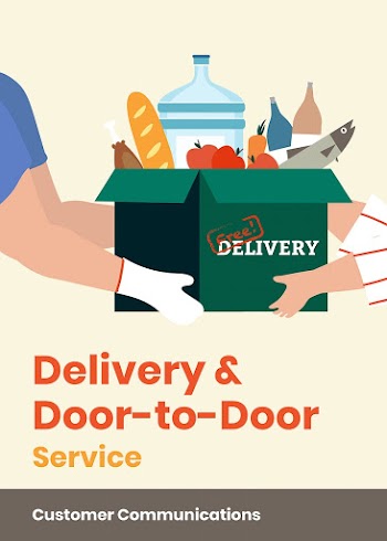 Courier man deliver goods door to door service