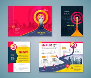 Cover Book Design Set, Abstract Red Arrow and Target Background vector, Template Brochures, flyer, presentations, leaflet, annual report, Path to the goal, Concept growth to success, Road to target