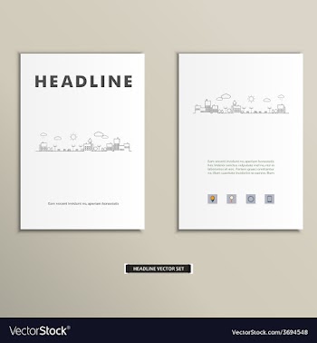 Cover book with contours of modern city vector image