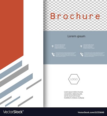Cover design template annual report cover flyer vector image