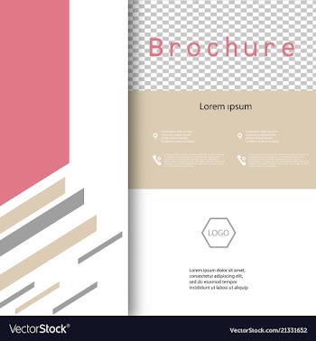 Cover design template annual report cover flyer vector image