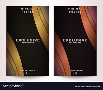 Cover design template with abstract background vector image
