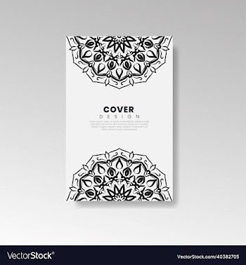 cover template with mandala flower