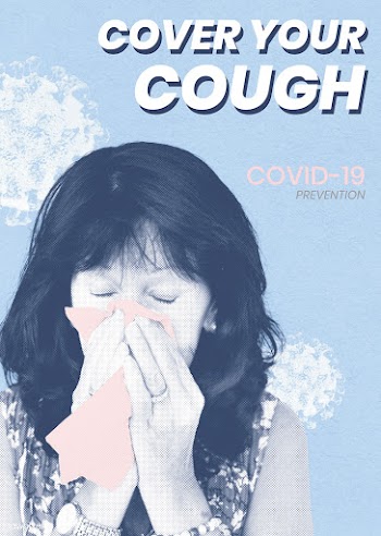 Cover your cough to prevent covid-19 spreading template | Free  illustration - 2313219