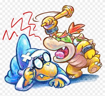 Covered Clipart Yoshi's New Island - Bowser Jr And Baby Bowser
