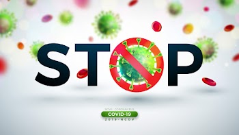 Covid-19. coronavirus outbreak design with falling virus and blood cell in microscopic view on light background. 2019-ncov corona virus illustration on dangerous sars epidemic theme for banner. Free Vector