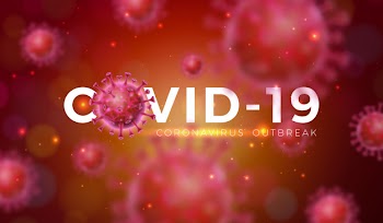 Covid-19. coronavirus outbreak design with virus cell in microscopic view Free Vector
