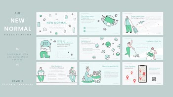 COVID-19 helpful infographic template psd doodle business presentation collection