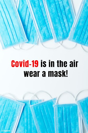 Covid-19 is in the air, wear a mask | Free  psd mockup - 2303054