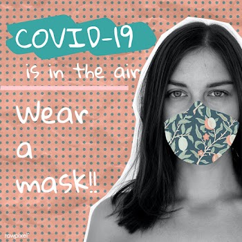 COVID-19 is in the air, wear a mask social template | Free  illustration - 2323513