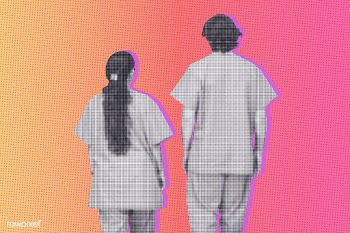 Covid-19 medical heroes on a pink background | Free  illustration - 2317224
