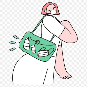 COVID-19 new normal png doodle lifestyle character