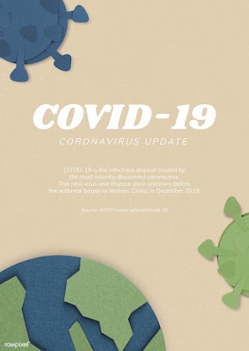 COVID-19 poster template mockup | Free  illustration - 2307680