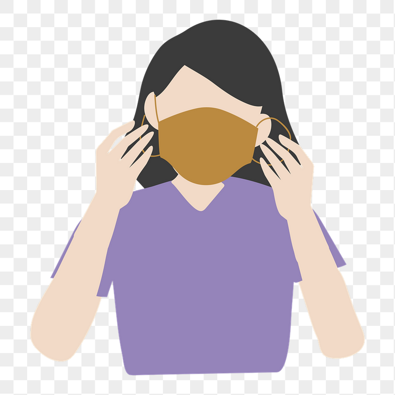Covid-19 protection png sticker, woman | Free PNG Illustration - rawpixel