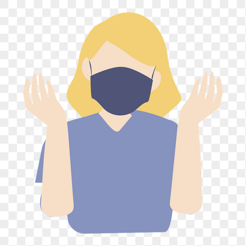 Covid-19 protection png sticker, woman | Free PNG Illustration - rawpixel