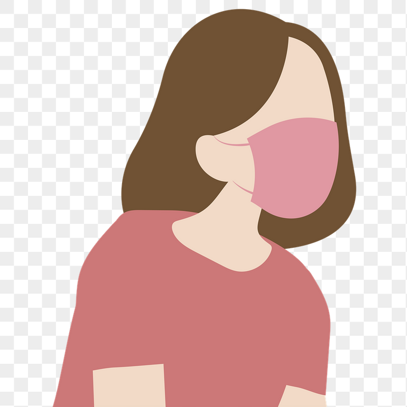 Covid-19 protection png sticker, woman | Free PNG Illustration - rawpixel