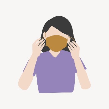 Covid-19 protection, woman in mask | Free Vector Illustration - rawpixel