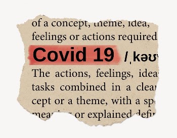 Covid 19 ripped dictionary, editable | Free PSD - rawpixel