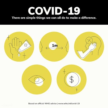 Covid-19 simple ways to make a difference template vector  | Free  vector - 2302029