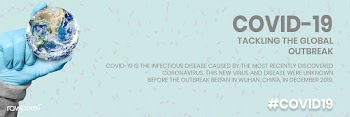 COVID-19 tackling the global outbreak template source WHO mockup | Free  psd mockup - 2302398