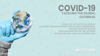 COVID-19 tackling the global outbreak template source WHO mockup | Free  psd mockup - 2302403