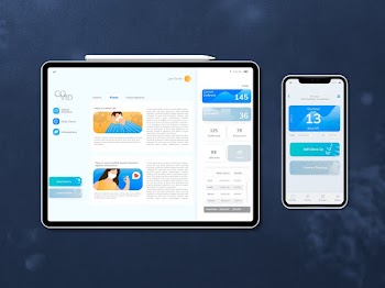 COVID-19 UI graphic digital device mockups psd mobile and tablet screen