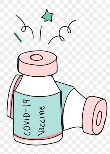 COVID-19 vaccine bottle png doodle illustration