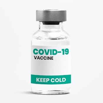 COVID-19 vaccine injection glass bottle with storage condition