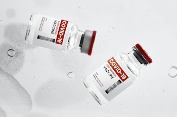 COVID-19 vaccine injection glass bottles