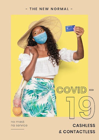 Covid 19 vector template in new normal