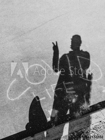 COVID life phrase written on the street