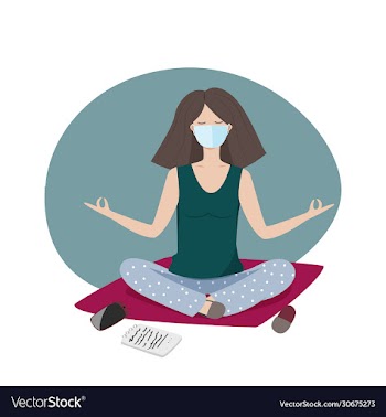 covid19-19 prevention girl in medical mask social