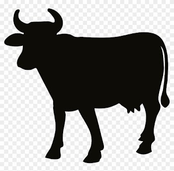 Cow Clipart Black And White Cow Silhouette Clip Art - Silhouette Cow