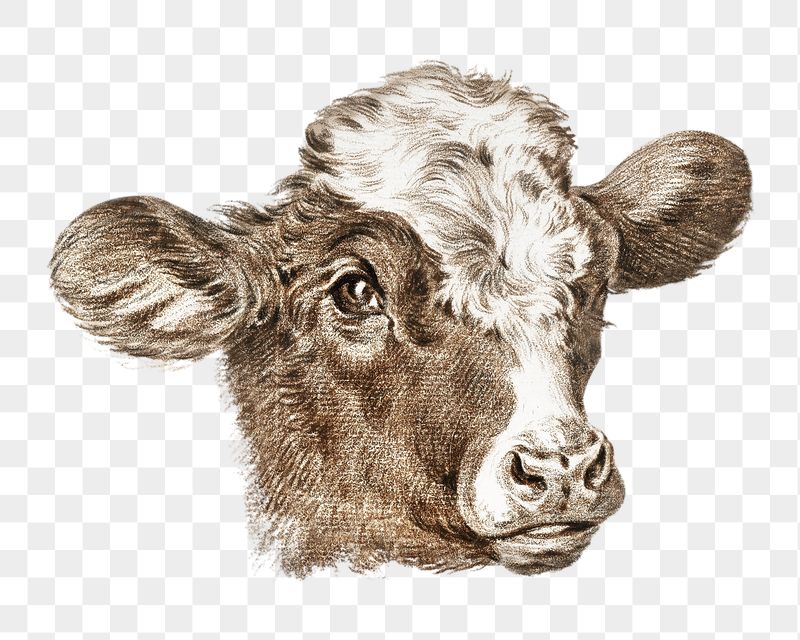 Cow head png sticker, farm | Free PNG - rawpixel