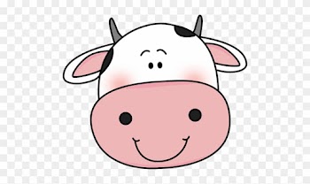 Cow Head With Black Spots - Cow Head Clip Art