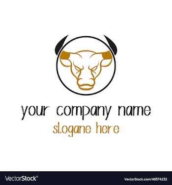 cow logo design with file