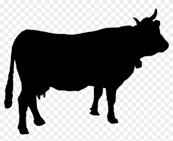 Cow Silhouette Clipart, Vector Clip Art Online, Royalty - Cow Silhouette