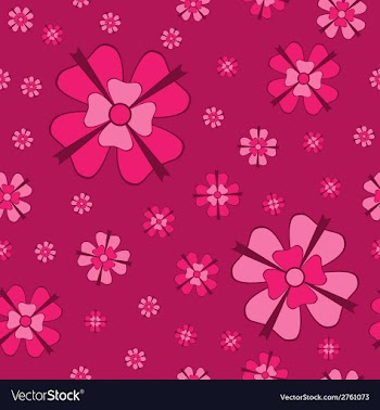 Cowberry flowers with bows seamless pattern vector image
