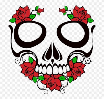 Cowboy Bandana Cliparts 9, Buy Clip Art - Skull With Roses Vector