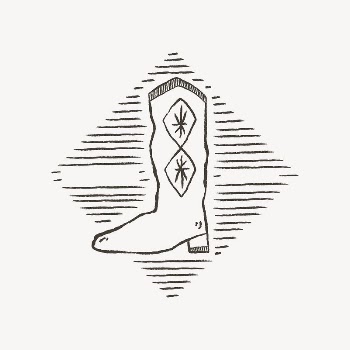 Cowboy boot collage element vector | Free Vector - rawpixel