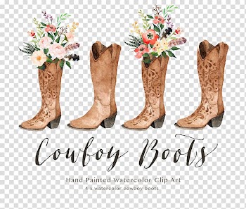 Cowboy boot Cowboy hat Watercolor painting, boot transparent background PNG clipart