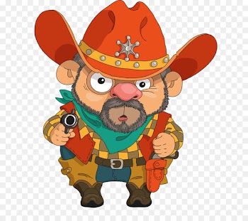 Cowboy cartoons Illustration - Little Pirate gun 