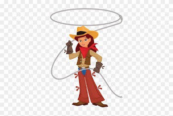 Cowboy Clipart Family - Lasso Clip Art