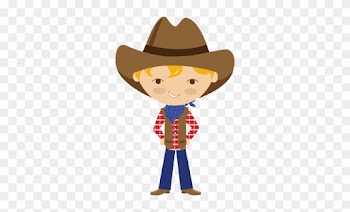 Cowboy E Cowgirl - Cartoon Boy And Girl Cowboy