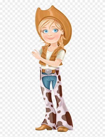 Cowboy E Cowgirl - Teen Girl Dressed As A Cowboy Cartoon