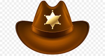 Cowboy hat Clip art - Cowboy Hat with Sheriff Badge Transparent PNG Clip Art Image 