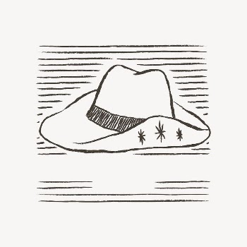 Cowboy hat doodle collage element | Free Vector - rawpixel