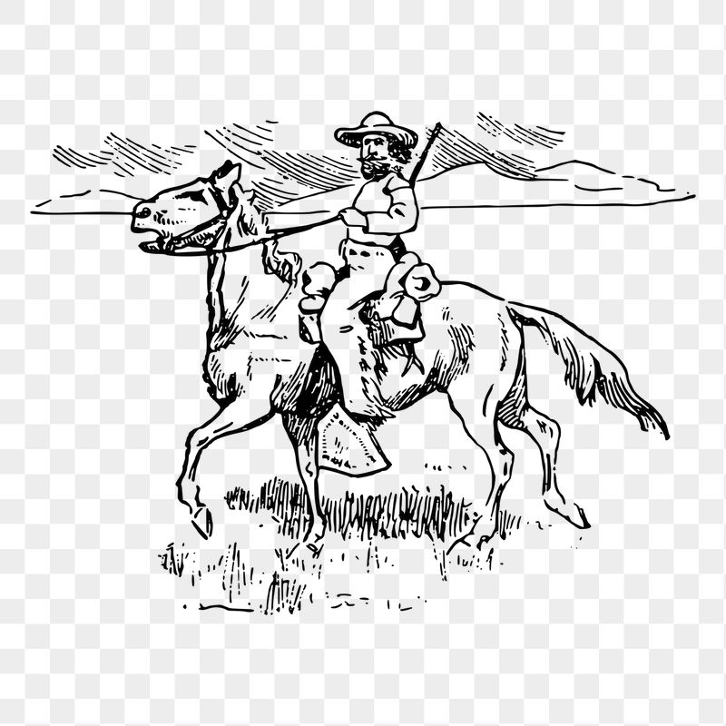 Cowboy riding horse png sticker, | Free PNG - rawpixel
